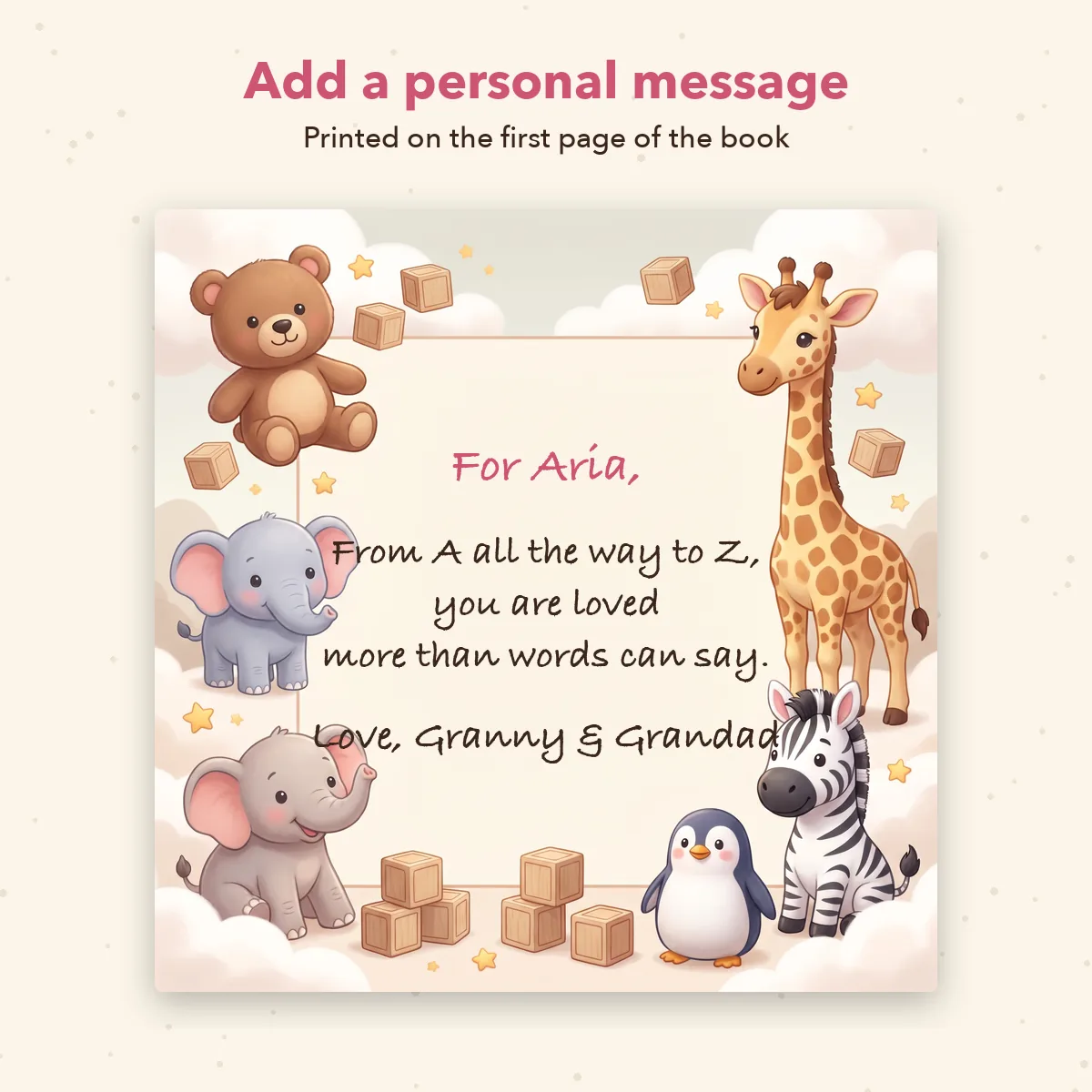 Personalised Alphabet Zoo Book