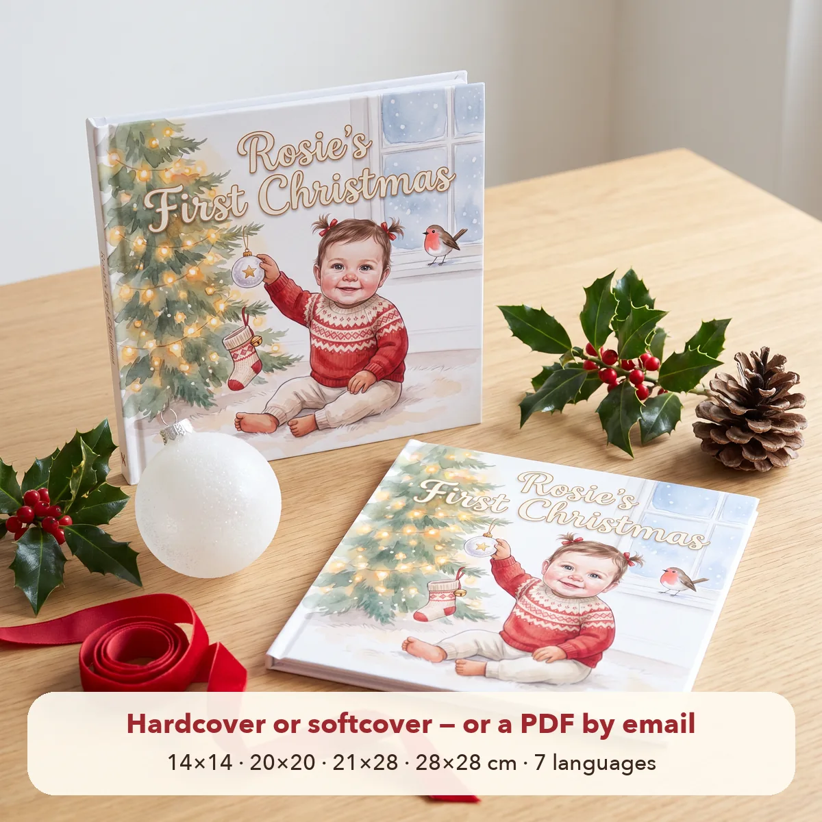 Personalised Baby's First Christmas Book — Choose a Character