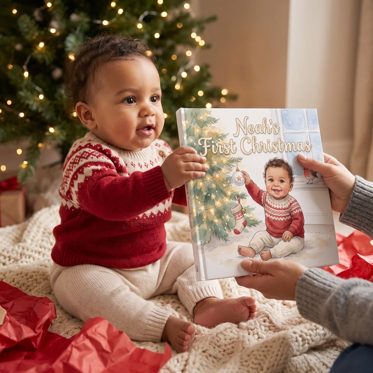 Personalised Baby's First Christmas Book