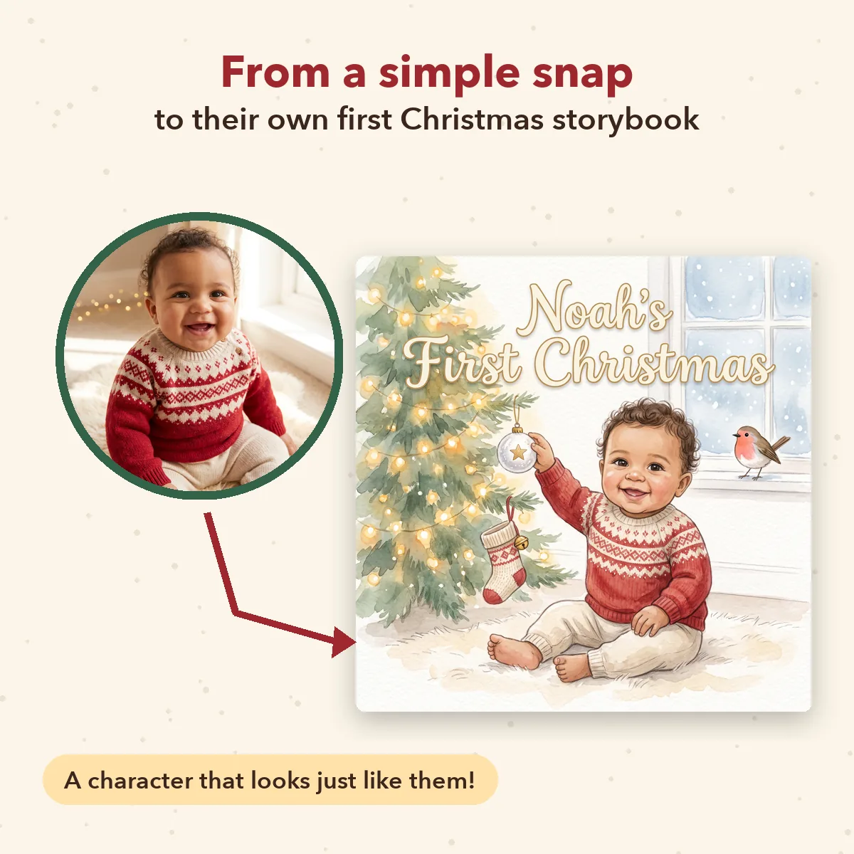 Personalised Baby's First Christmas Book