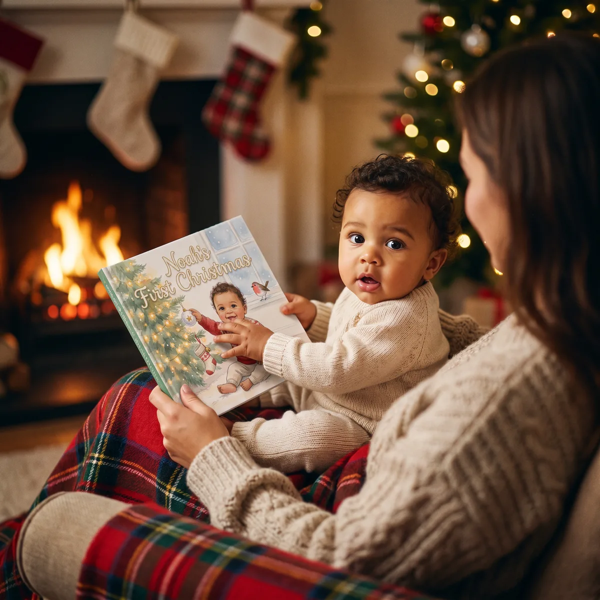 Personalised Baby's First Christmas Book
