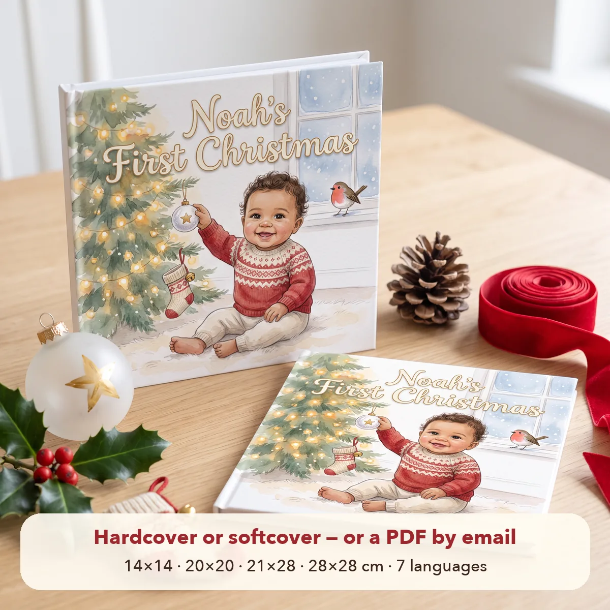 Personalised Baby's First Christmas Book
