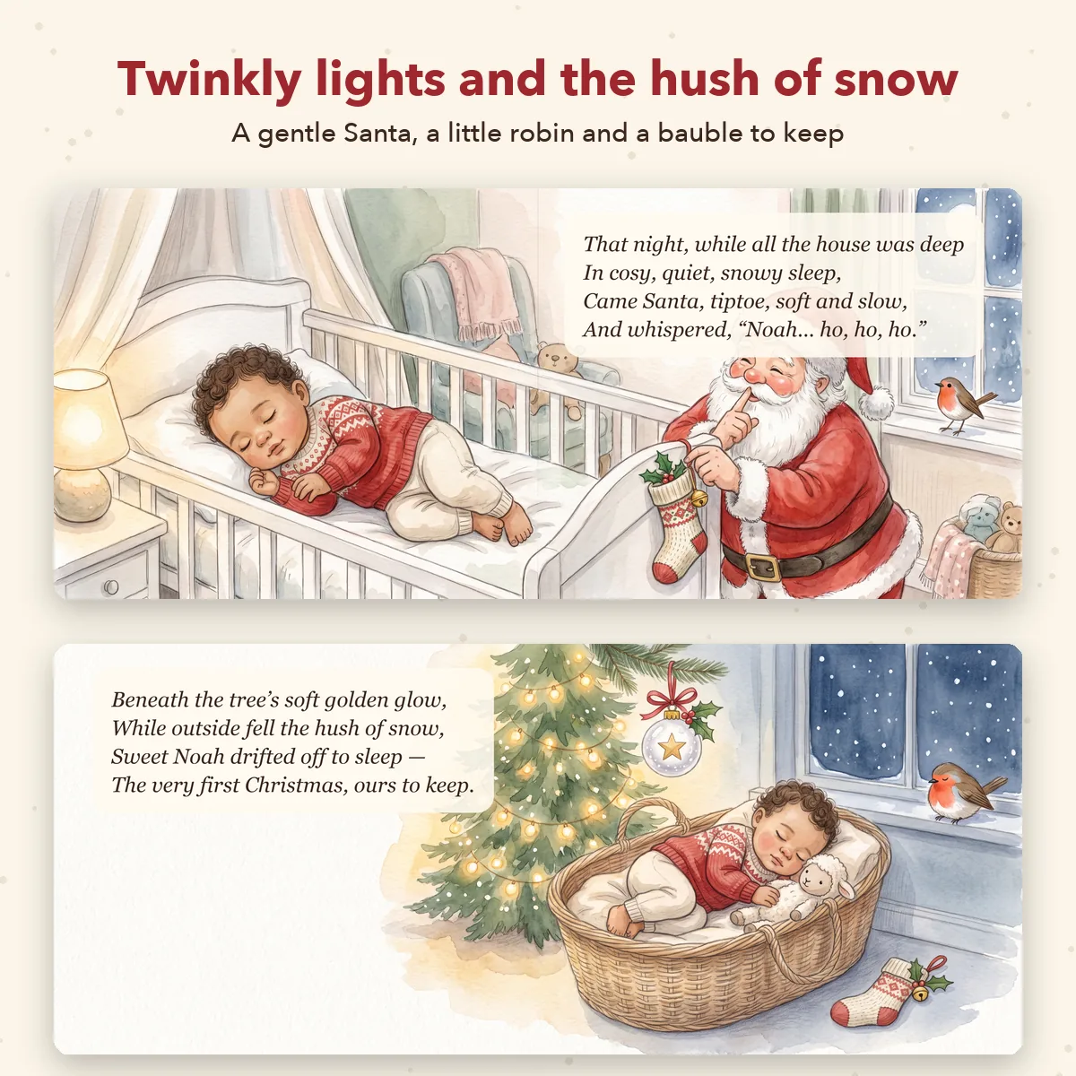 Personalised Baby's First Christmas Book