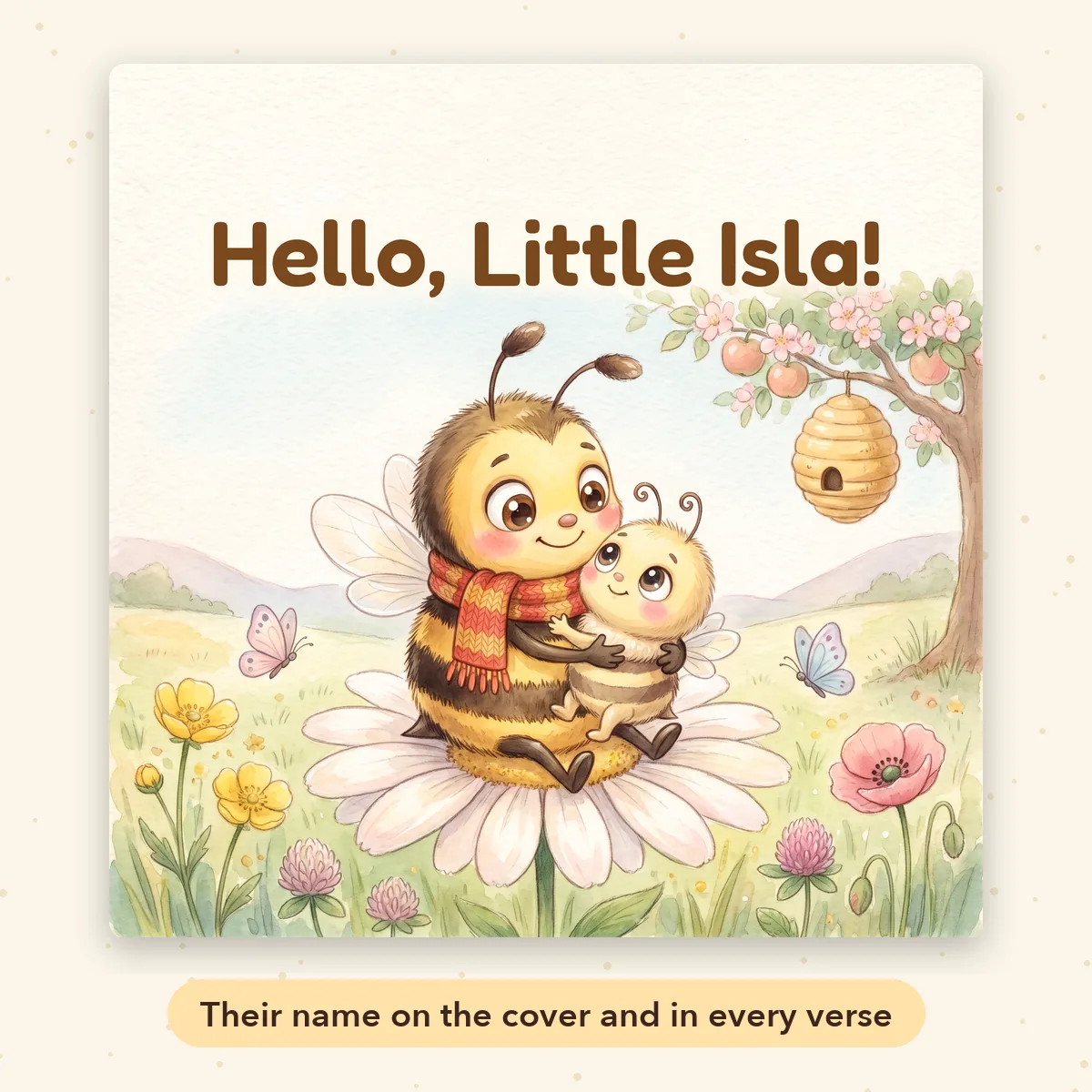 Personalised Bumble Bee Baby Book