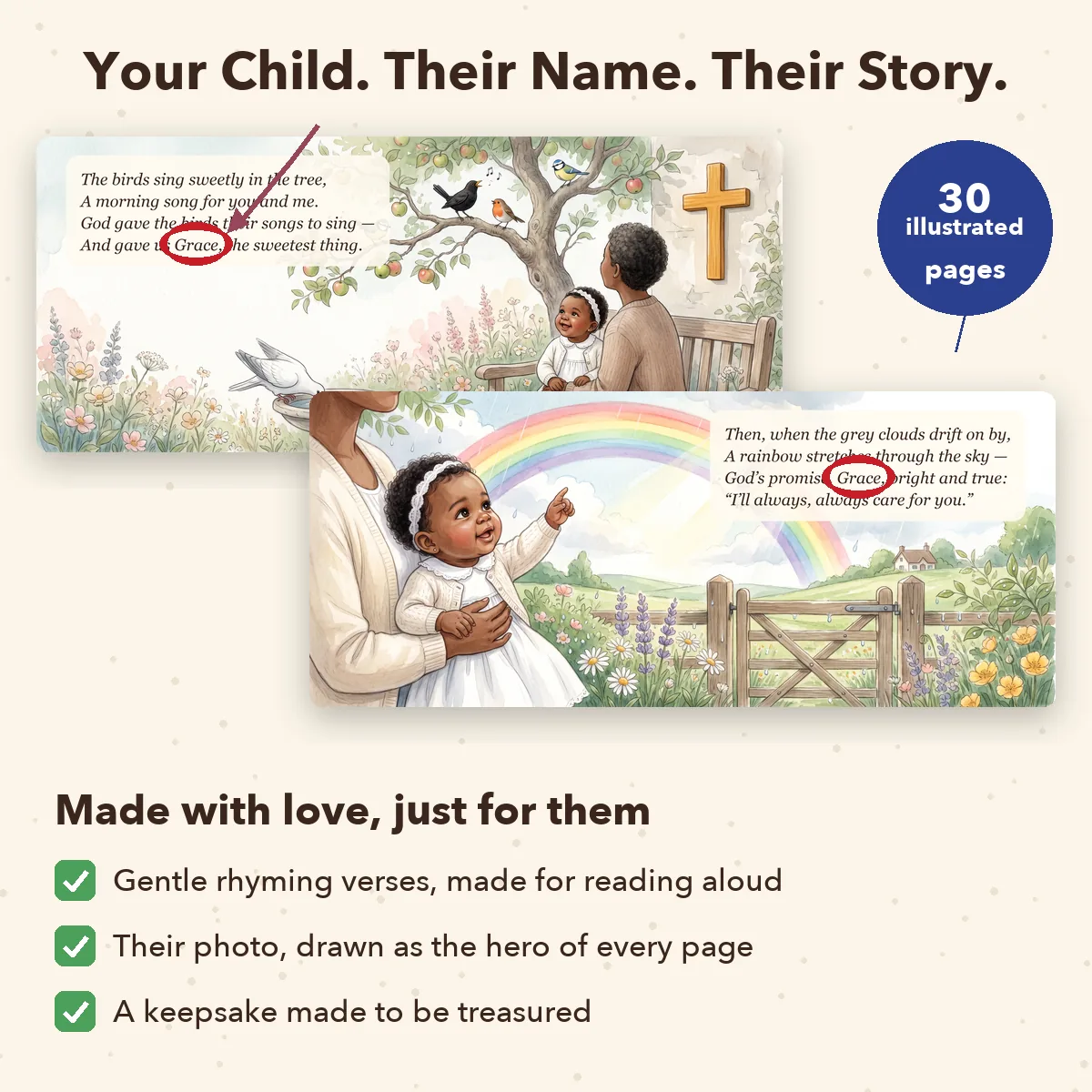 Personalised Christian Baby Book