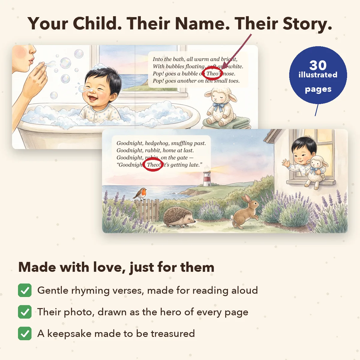 Personalised Goodnight Bedtime Book
