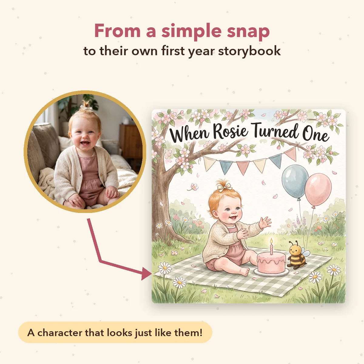 Personalised First Year Baby Book
