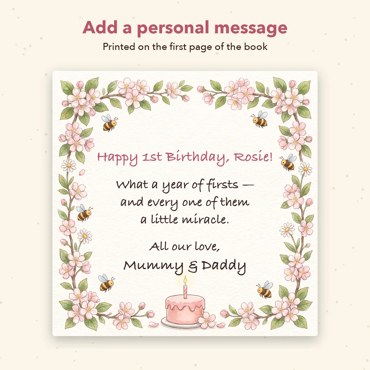 Personalised First Year Baby Book