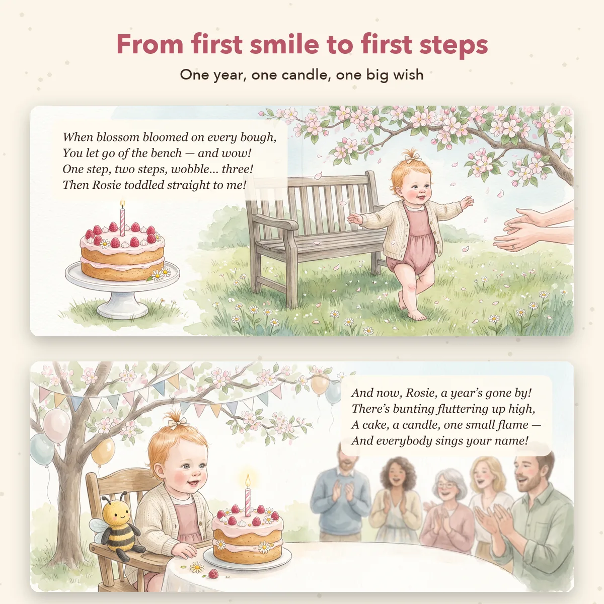 Personalised First Year Baby Book
