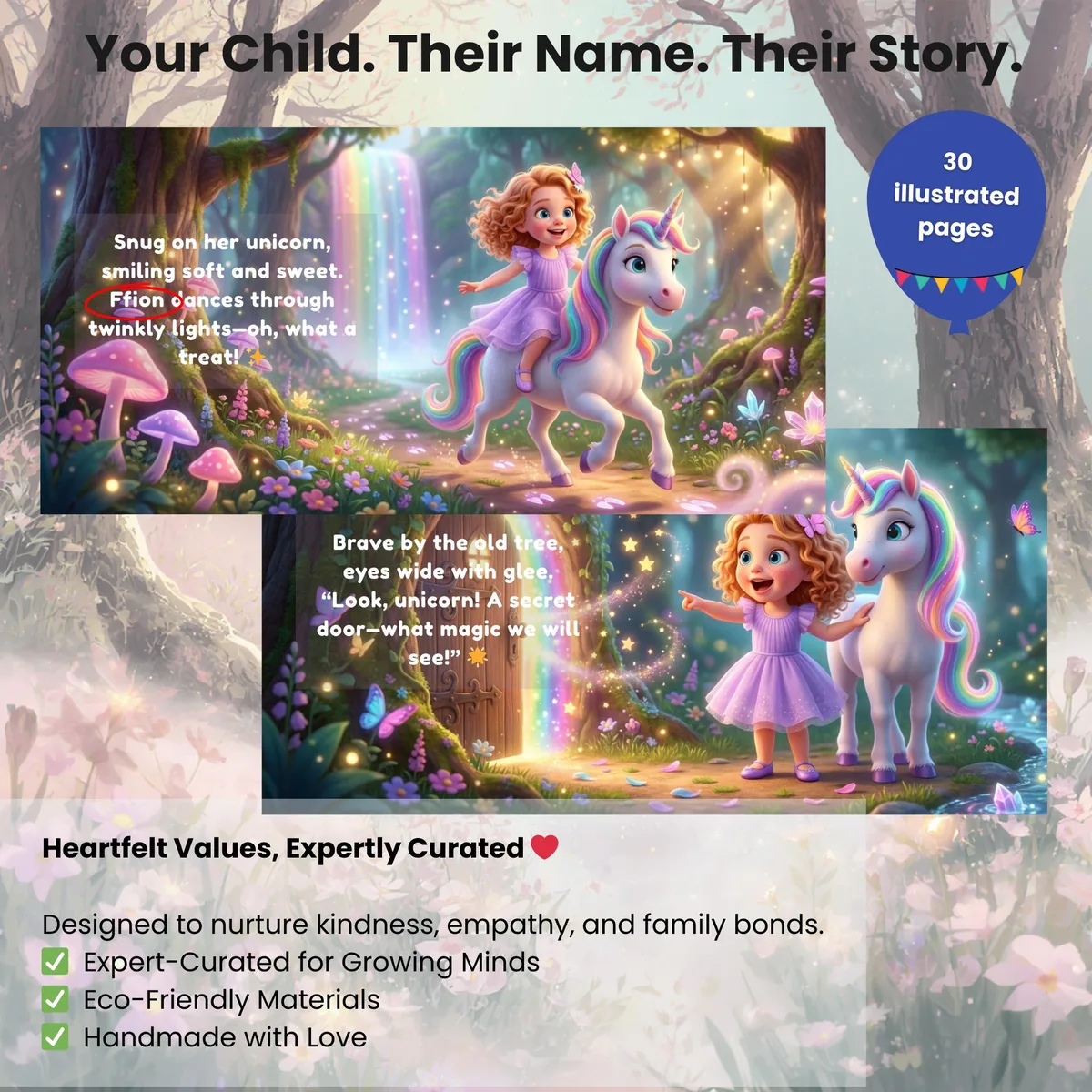Personalised Unicorn Adventure Storybook