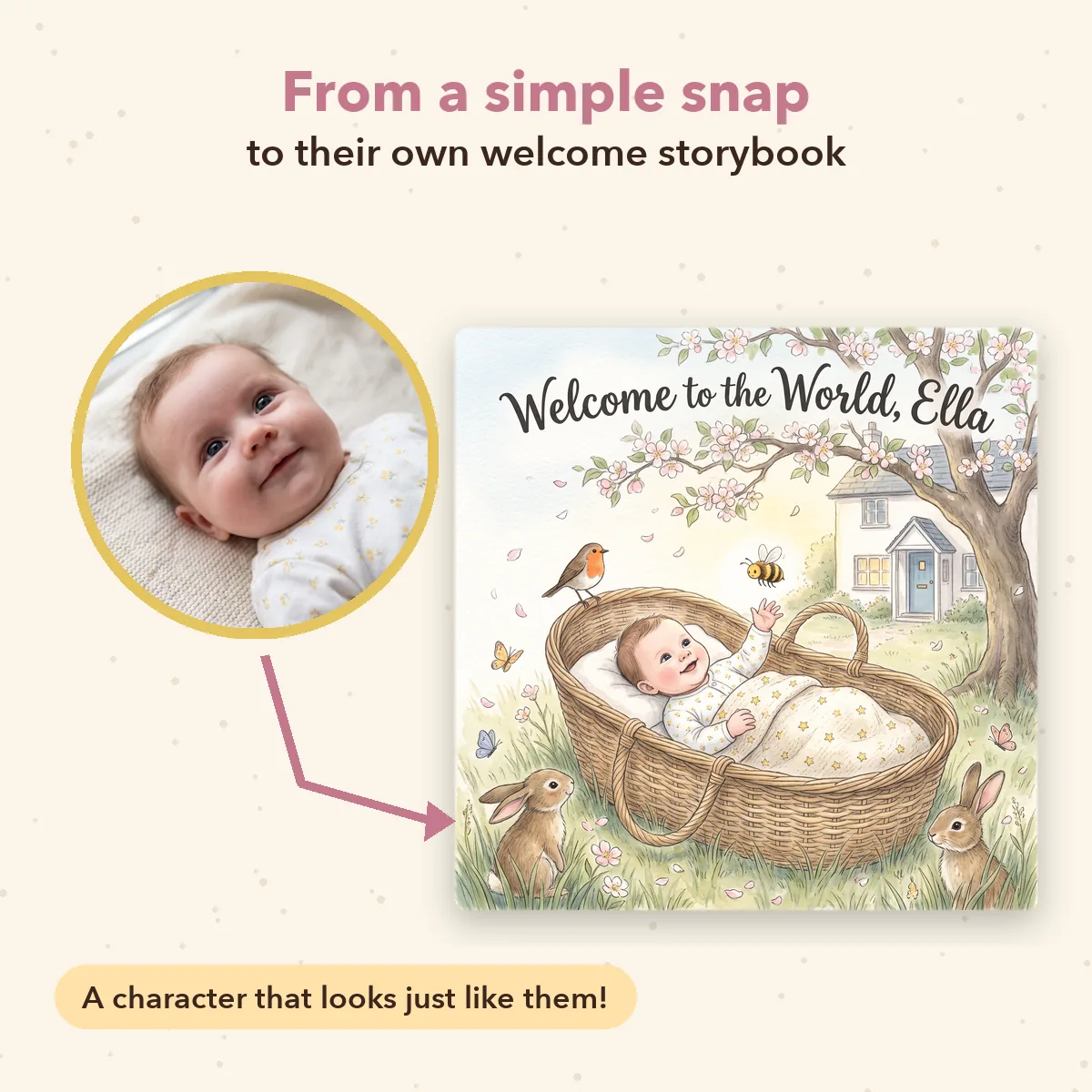 Personalised Welcome to the World Baby Book