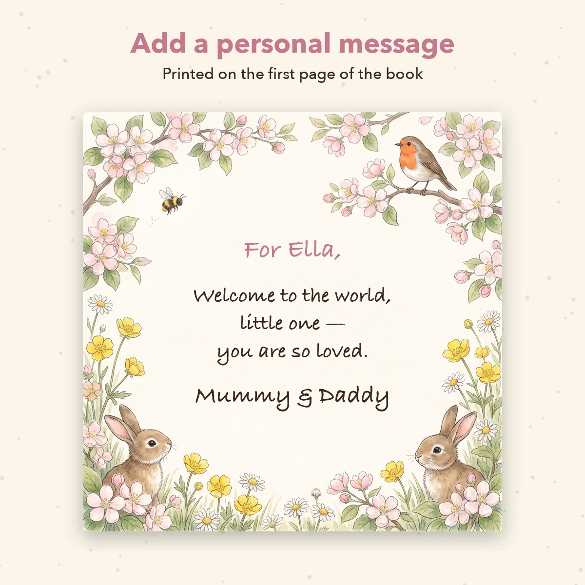 Personalised Welcome to the World Baby Book