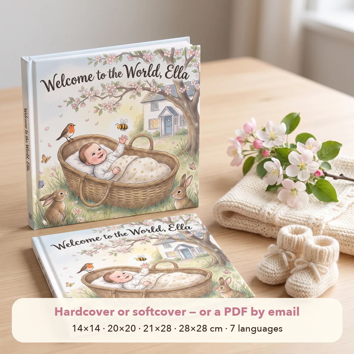Personalised Welcome to the World Baby Book