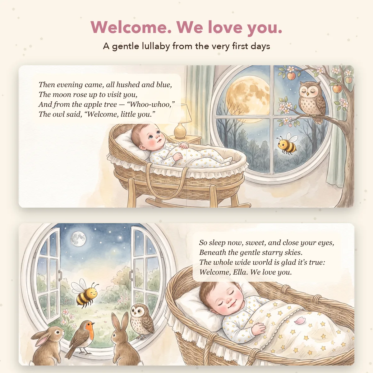 Personalised Welcome to the World Baby Book