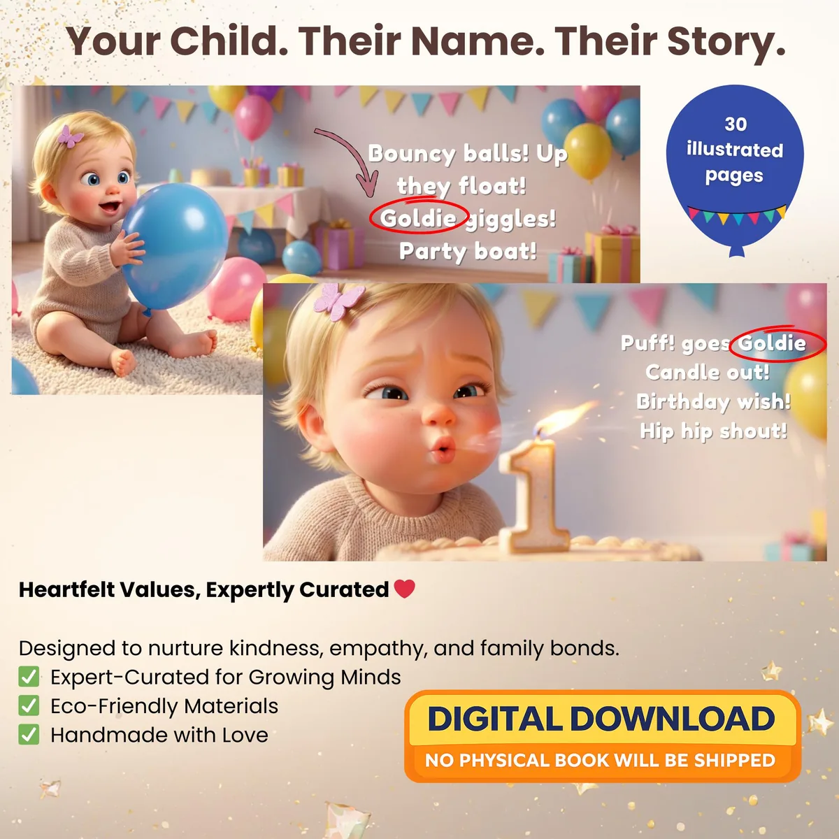 Personalized 1st Birthday Storybook PDF