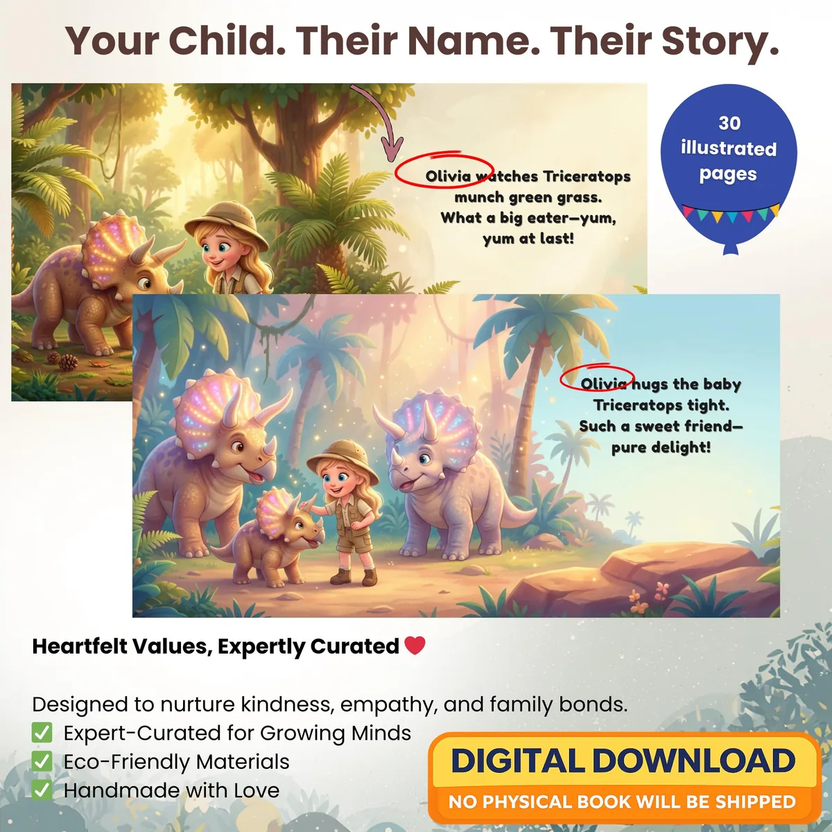 Personalized Dinosaur Storybook PDF