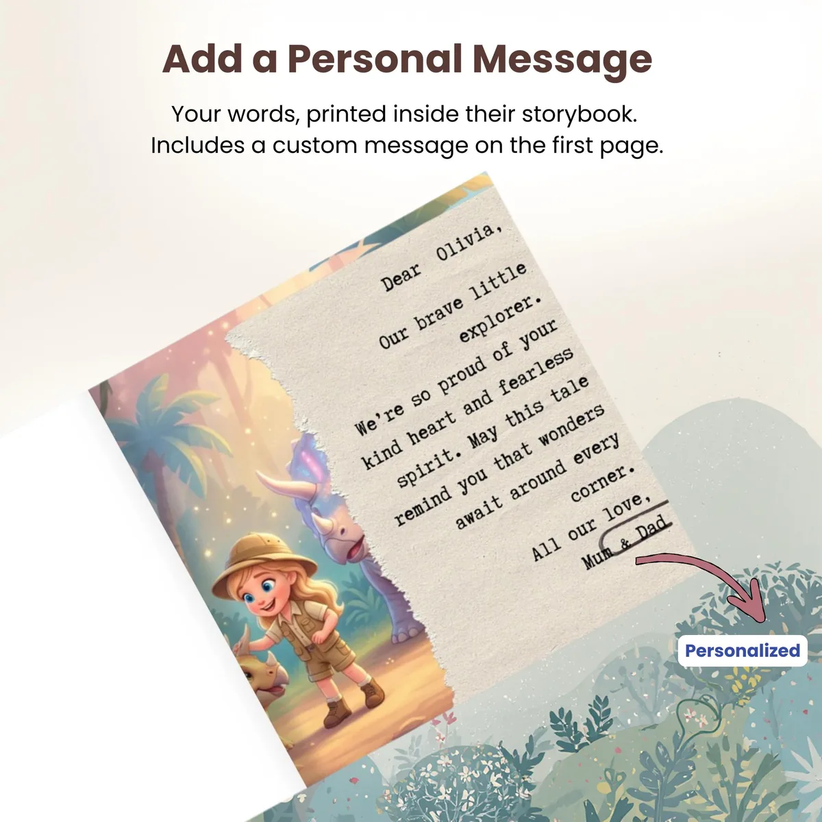 Personalized Dinosaur Storybook