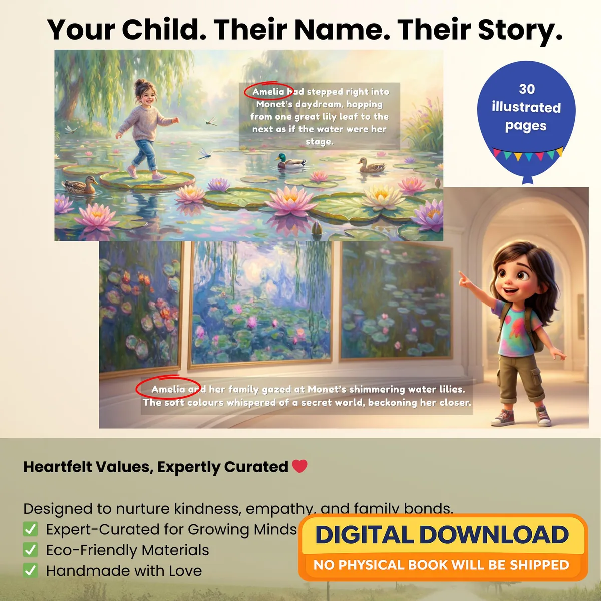 Personalized Monet-Inspired Storybook
