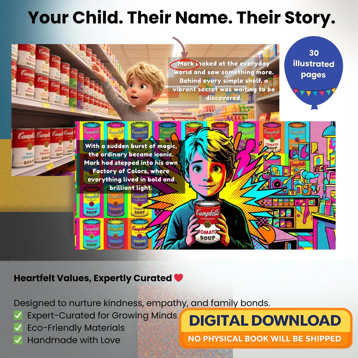 Personalized Pop Art Storybook