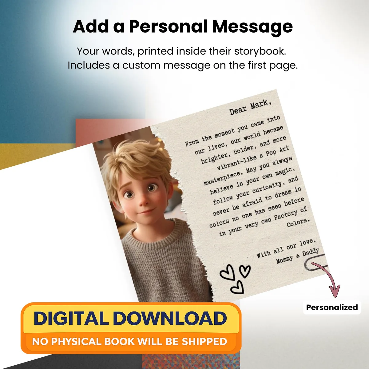 Personalized Pop Art Storybook